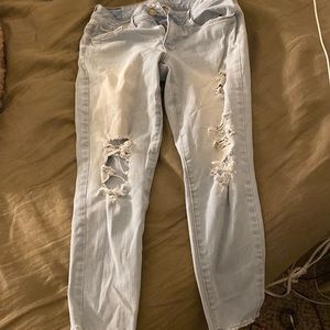 American Eagle Outfitters Jeggings Ripped Cropped Skinny Jeans